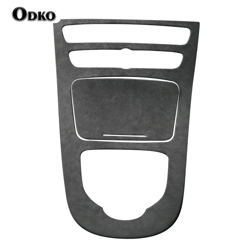 For Mercedes Benz E Class W213 2016 2017 2018 Car Central Gear Shift Panel Decorative Trim Cover Top Suede Protect Shelth Shell
