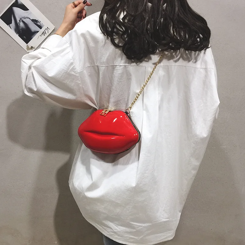 Bags for Women Lip Messenger Bag Tote Bag Solid Zip Shoulder Bags Messenger Bag Phone Coin Bag Candy Color Crossbody Bag