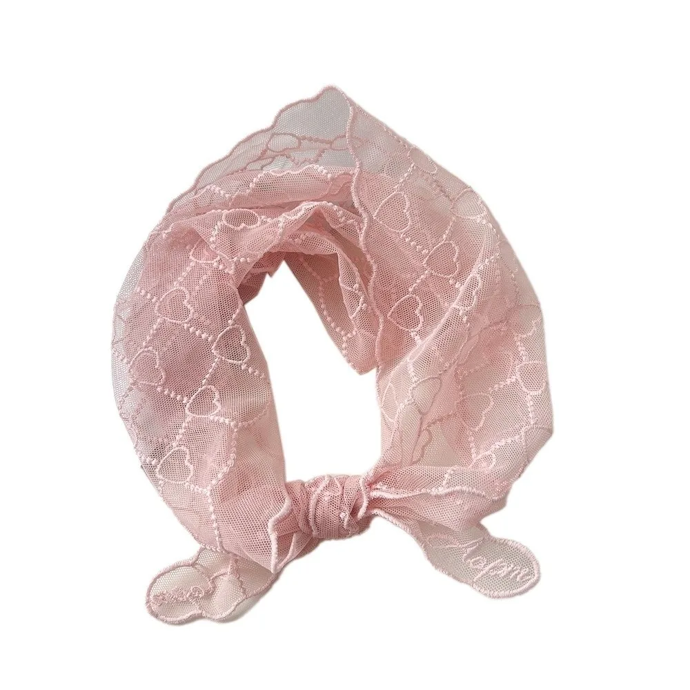 

Fashion Vintage Lace Flower Hair Scarf Thin Cute Sweet Headscarf Chic Style Bohemian Bandanas for Women Photography