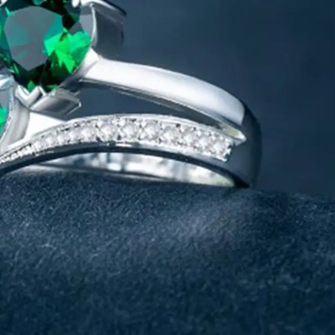 Fashion Women Ring Double Heart Sparkling Cubic Zirconia  Finger Band for Party Rings for Women