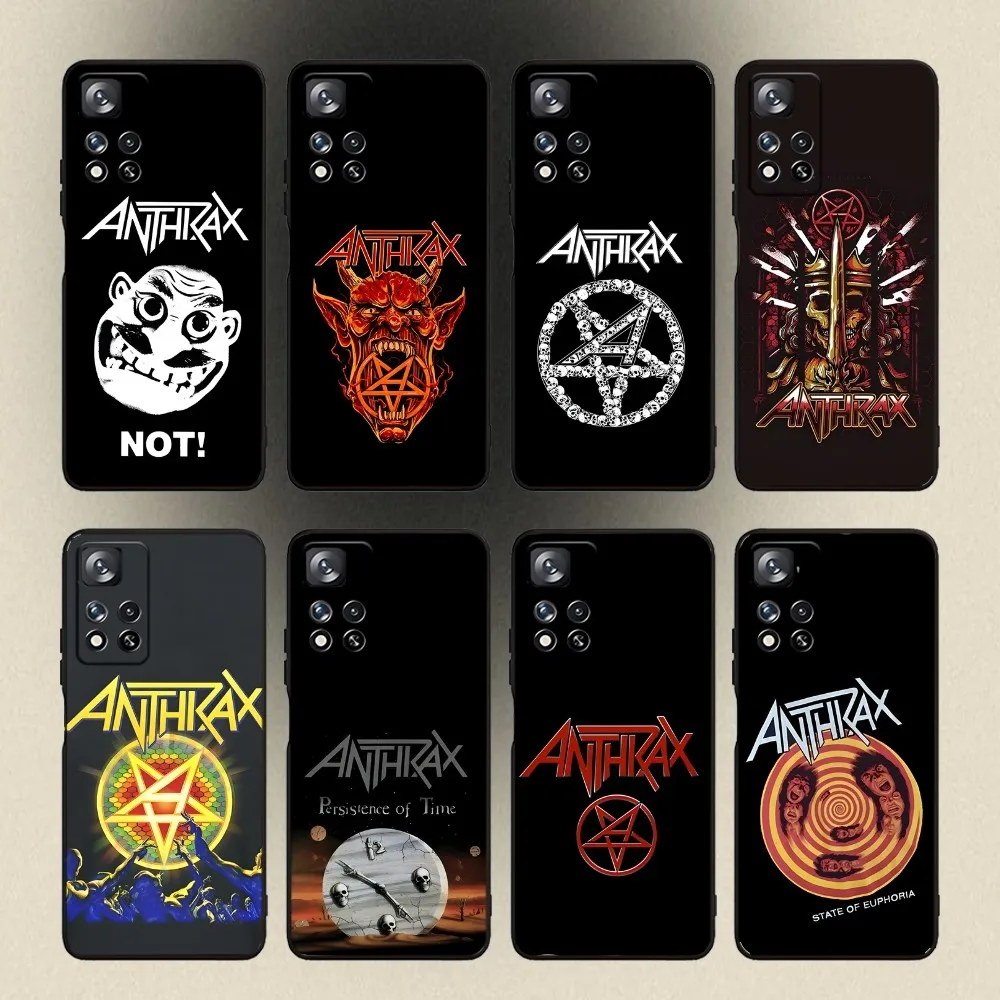 

Rock Band A-Anthrax Phone Case For Samsung Galaxy A20,A21s,A22,A31,A32,A52,A53,A72,73,A80,A91 Soft Black Cover