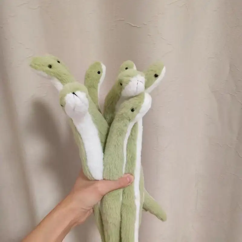 Posable Cartoon Snake Plush Toy Skin-friendly Stuffed Animals Curtain Decoration Snake Rag Doll Cute Little Snakes Stuffed Dolls