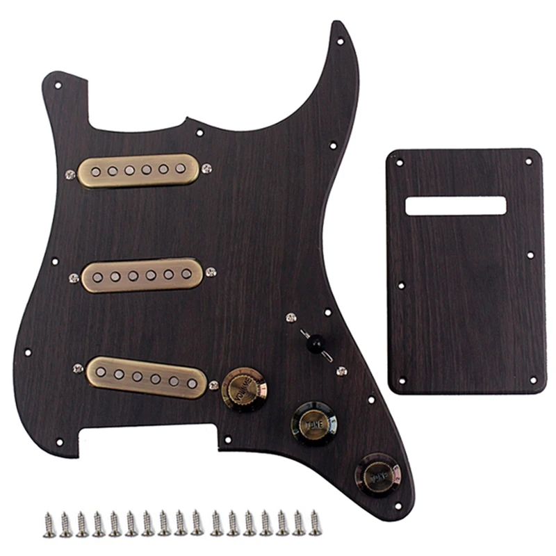 Guitar Parts Prewired-Loaded SSS Pickguard Alnico V Pickups for Strat Guitar Guitar Accessories