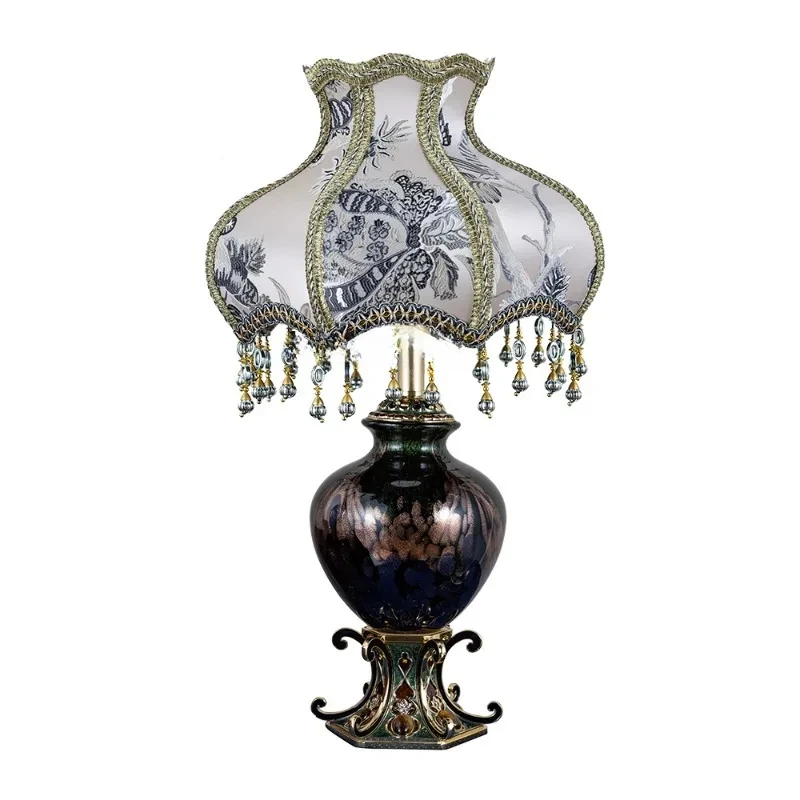 European-Style Creative Enamel Table Lamp Bedroom Bedside 8 Roby Rodin Living Room Home Romantic Decoration Ornaments