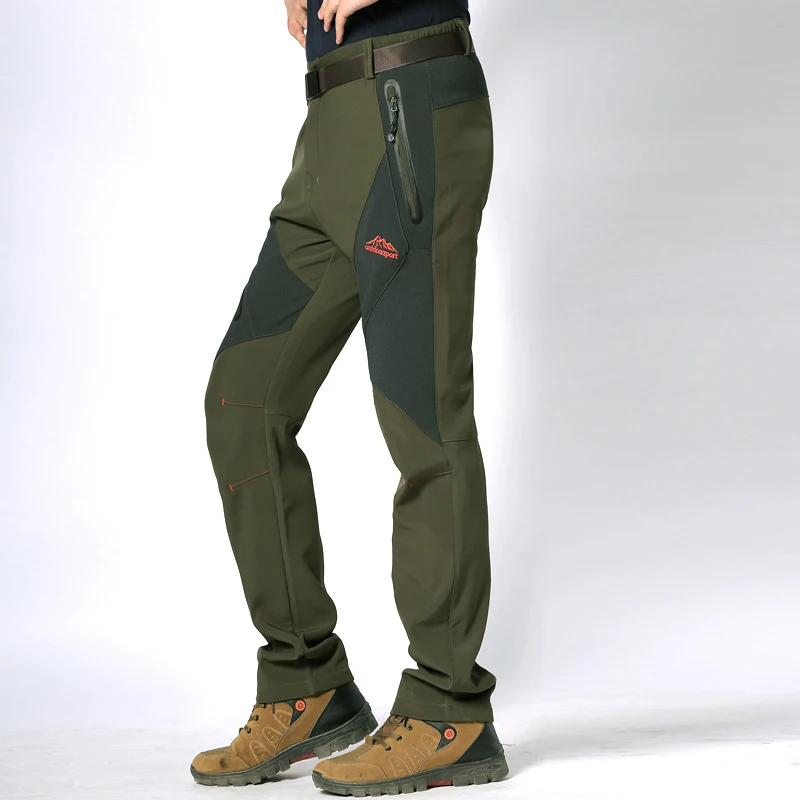 2024 Men's Cargo Trousers Waterproof Wear-resistant Multi-pocket Tactical Outdoor Hunting Trousers Windproof Warm Climbing Pants