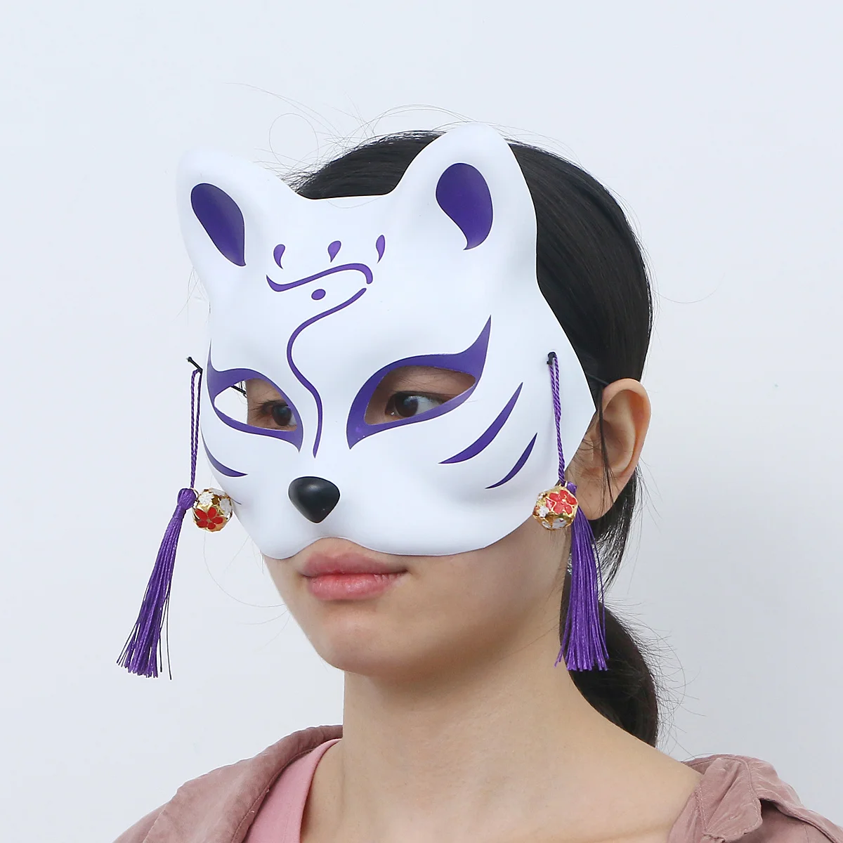 

Cosplay Cat Mask Japanese Theme Full Face Coverage Lightweight Design Ideal for Party Costume Events Photography Props Trendy