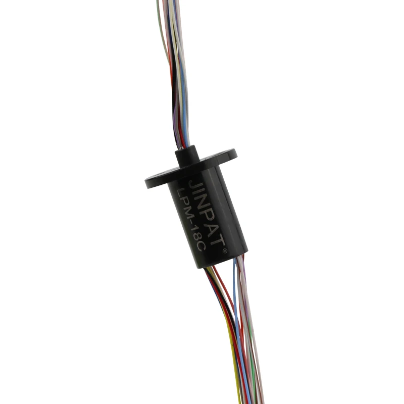 JINPAT LPM-18C High-Speed Slip Ring 18 Circuits 1A 240VAC 0~300 Rpm with Flange Low Electrical Noise for Search Light