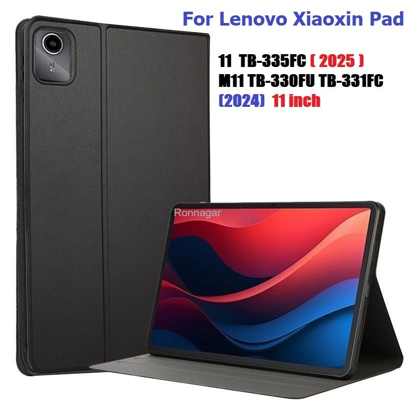 

Умный чехол из искусственной кожи для Lenovo Xiaoxin Pad 11 2025 TB335FC / Lenovo Tab M11 2024 TB-330FU TB-331FC с функцией автоматического включения/выключения экрана