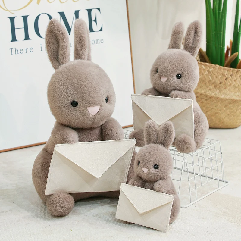 

25cm/35cm Cute envelope rabbit Love Letter Rabbit Plush Toy Girlfriend Valentine's Day Confession Gift Kids Birthday Xmas Gifts
