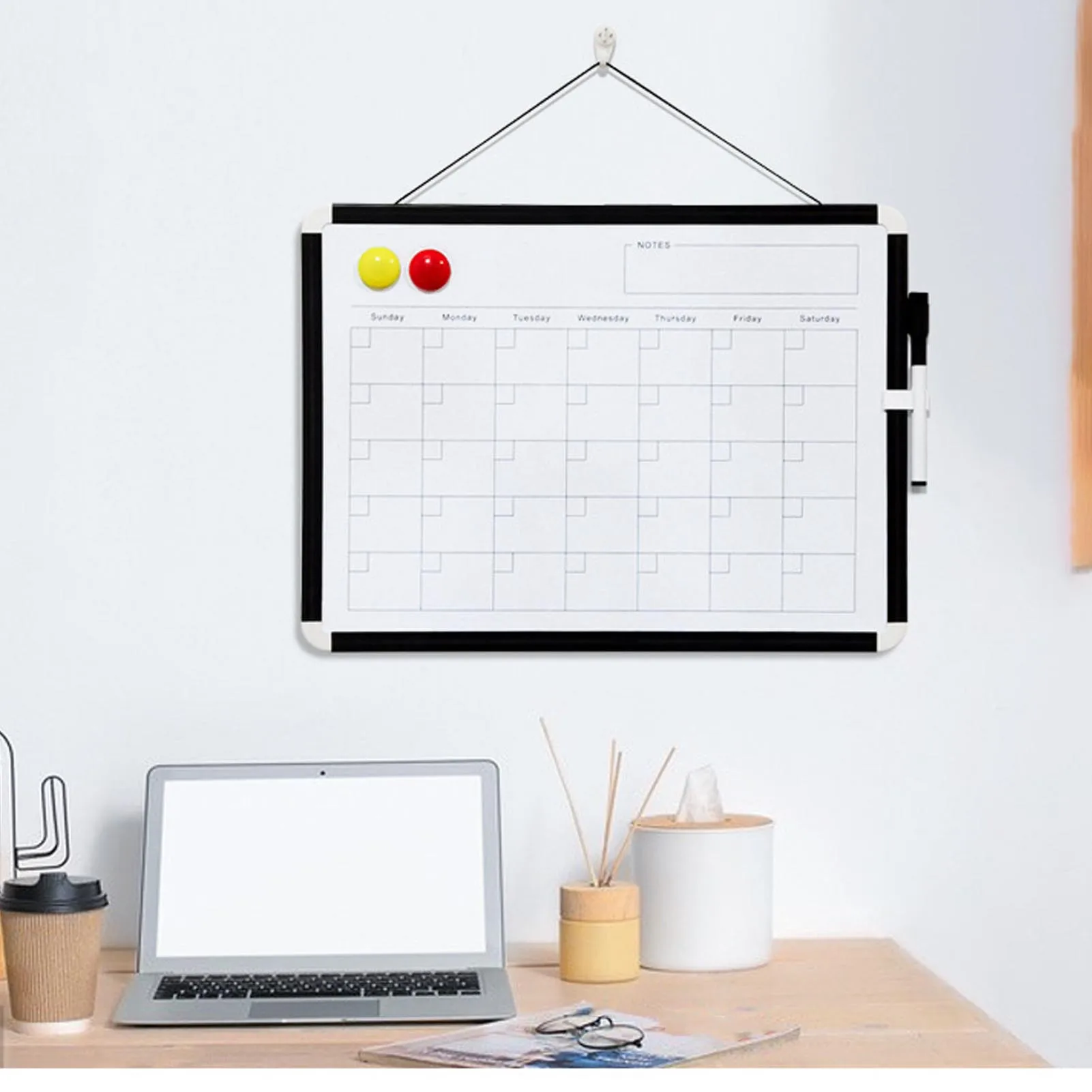 Monthly Calendar Dry Erase Whiteboard Replacement Lightweight Versatile Magnetic Calendar White Board Easy To Write for Office