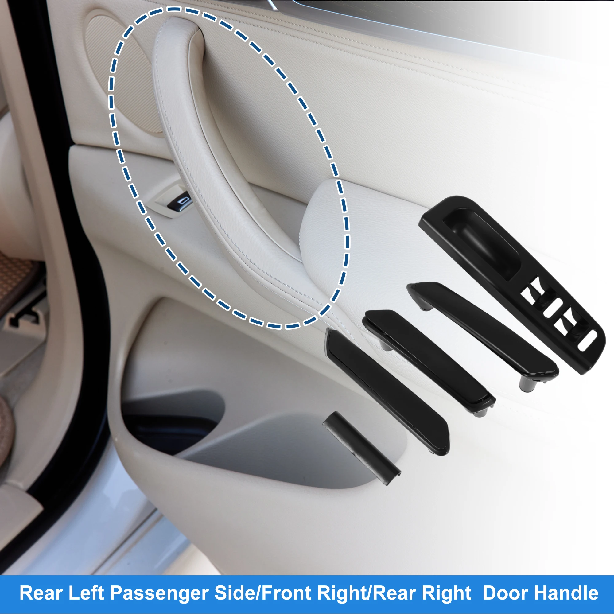 

UXCELL Внутренняя ручка дверной панели для VW Passat B5.5 1998-2005 No 3B0867171 Черный