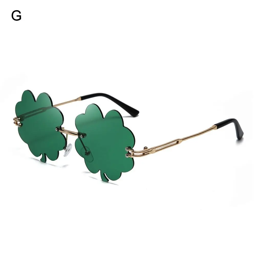 

Women Men Sun Glasses St. Patrick's Day Green Four Leaf Clover Glasses Leprechaun Costume Glasses Irish Shamrock Sunglasses