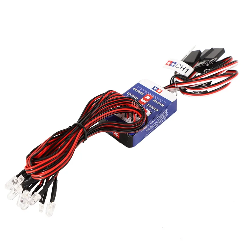 AS96-5X 12 Kit d'éclairage LED feu de poche de Simulation de frein de direction pour modèles à l'échelle 1/10 voiture RC Yokomo Tamiya HSP HPI AXIAL