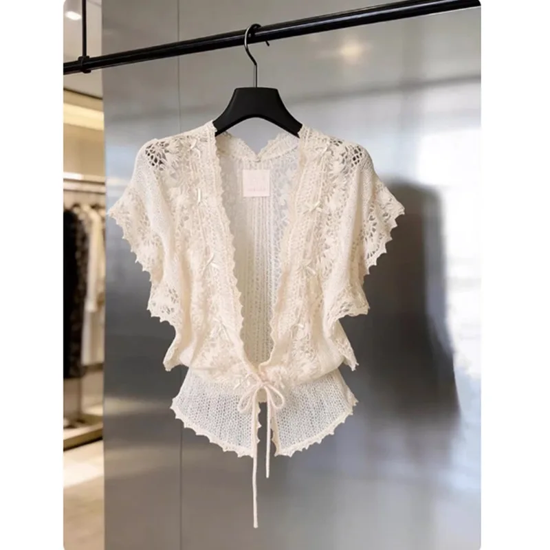Women Base Layer 2026 New Spring Summer Elegant Cardigan Women Fashion Chic Unique Gentle Stylish Slim Outerwear Tops