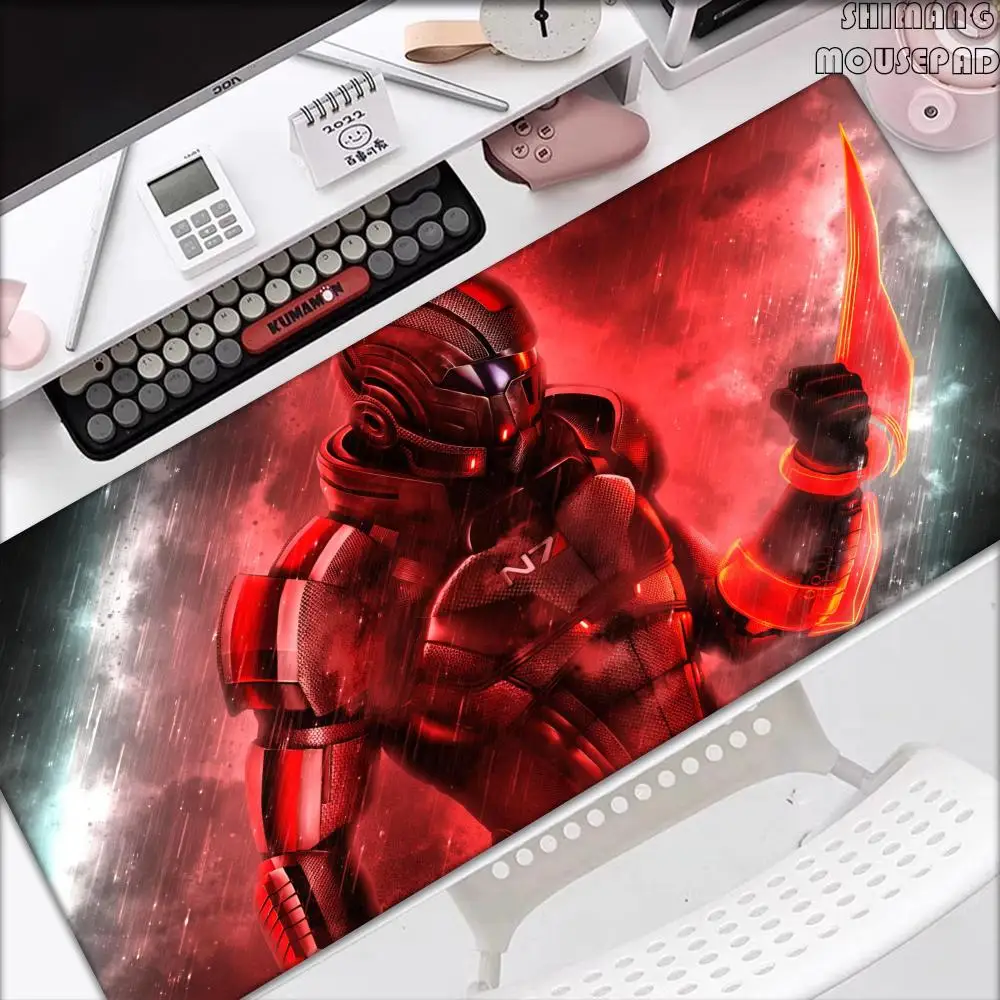 

Mass Effect N7 Mouse Pad Large Gaming Accessories Mouse Mat Keyboard Mat PC Gamer Desk Pad XXL Computer Mousepad Laptop Mausepad