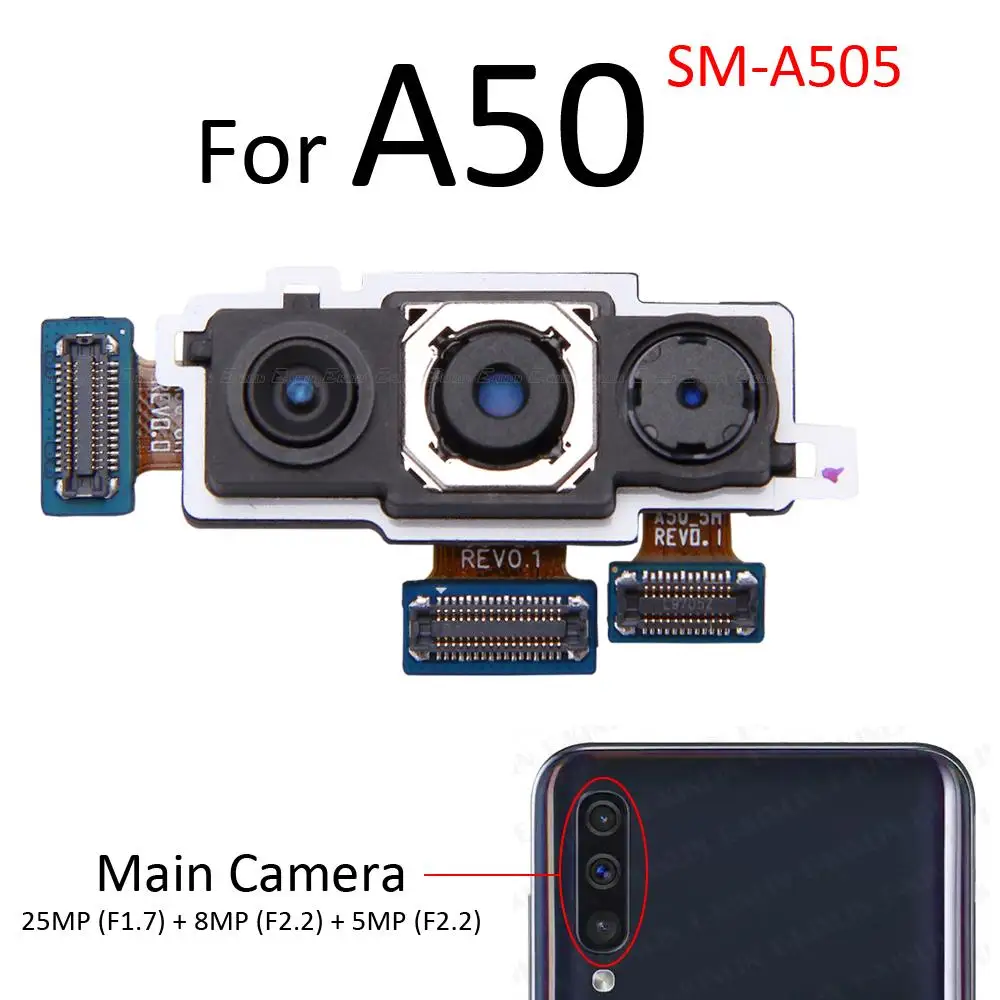 Front Facing Selfie Back Rear Main Camera Small Big Module Ribbon Flex For Samsung Galaxy A30 A40 A50 A60 A70 A80 A90 5G