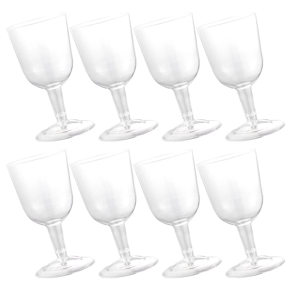 

8 Pcs Plastic Glass Ice Cream Cups Glasses Mini Cocktail Dessert for Parties