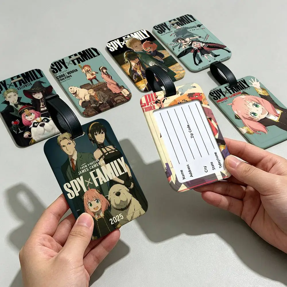 comedy anime S-Spy X F-FamilyS Multiscene PVC Luggage Tag Anti lost Design With Information Card For Travel Backpack Luggage