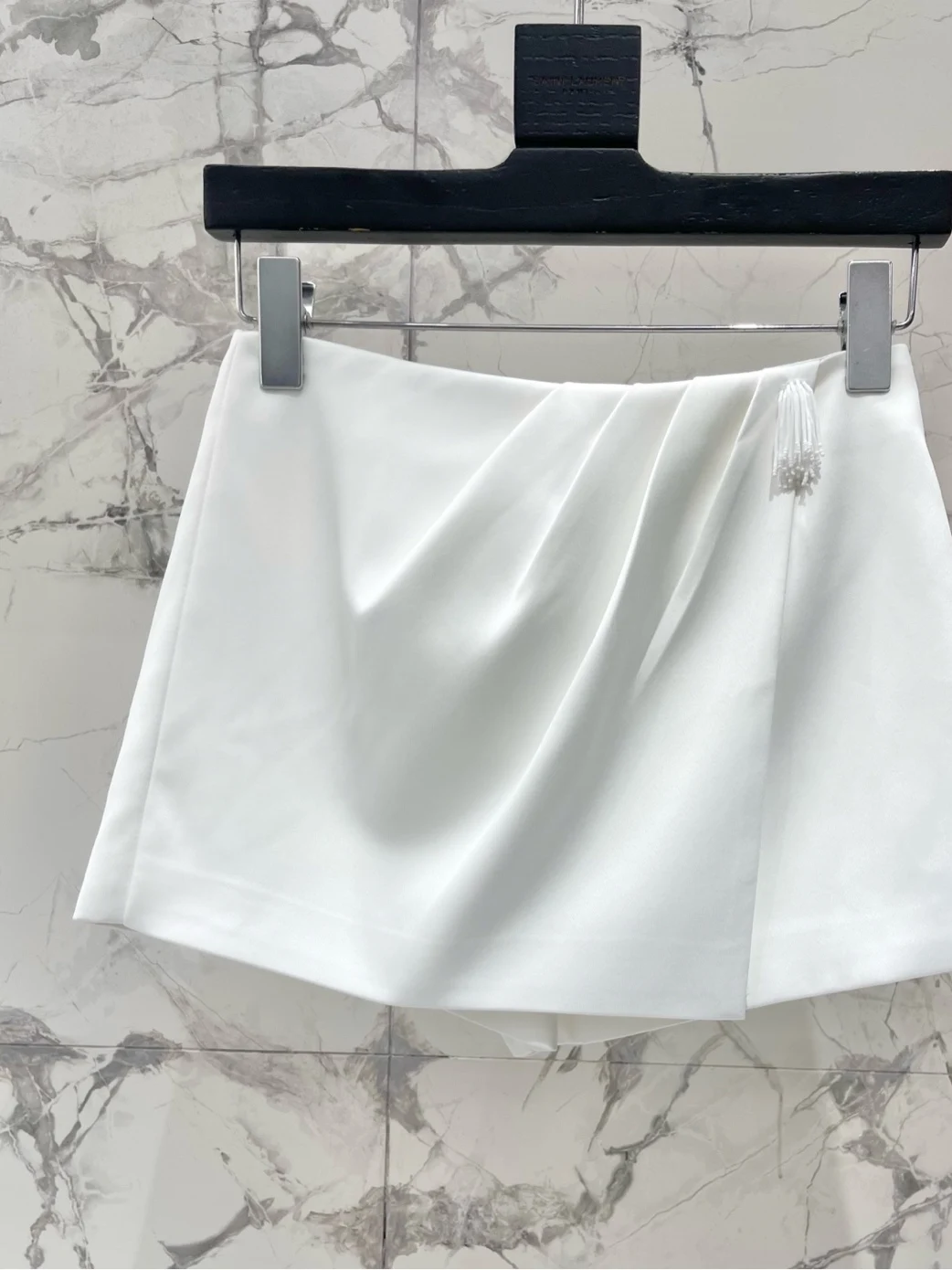 

High Waist Asymmetrical A-Line Skirt for Women with Tassel Embellishment Slimming Detailing Polyester Fiber Cotton 100%