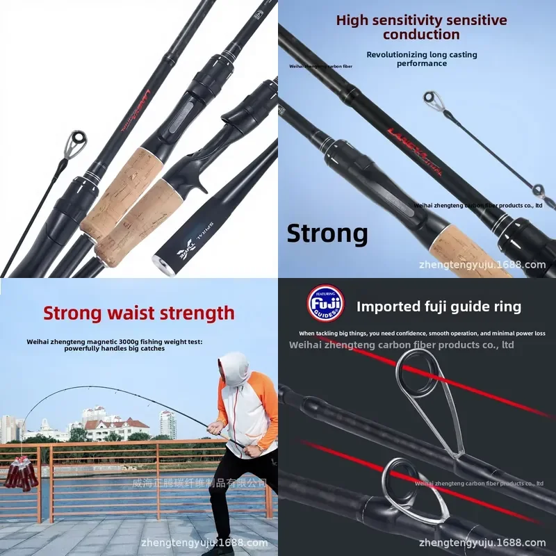 New Wolf Tooth Lure Rod FAST All Fuji Guides Soft Tone 95cm Collapsed Length Universal Long Distance Casting Bass Perch Sea