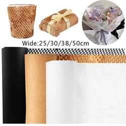 Papel de embalaje de panal de abeja, rollo de envoltura de amortiguación ecológico para mover/enviar, embalaje de ramo reciclable Biodegradable, 2 M, 5 M, 10M