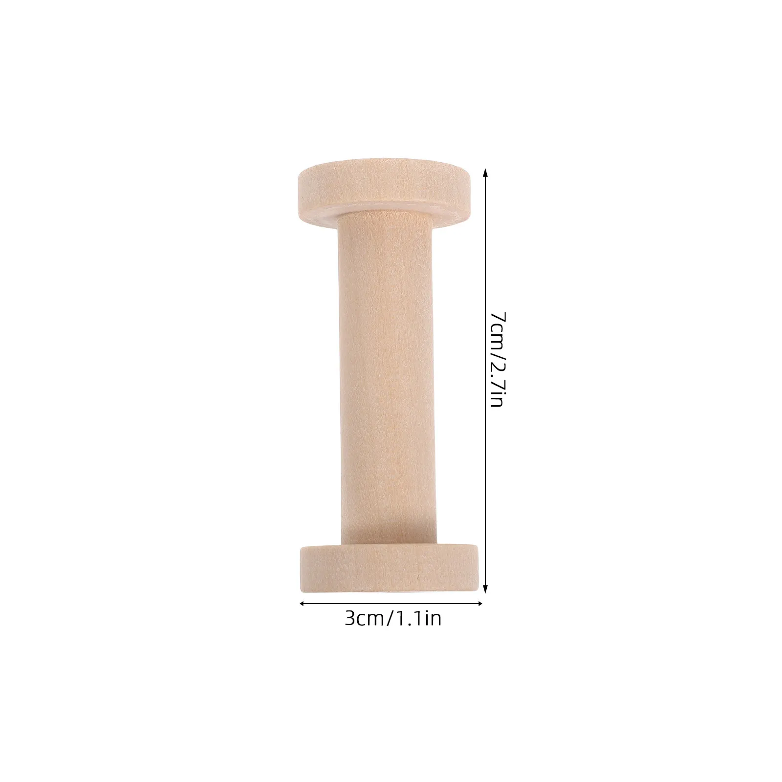 15Pcs Wooden Spools Natural Wood Thread Bobbins Vintage Style for Sewing Yarn Ribbon Craft Embroidery Organizer Unfinished view 3