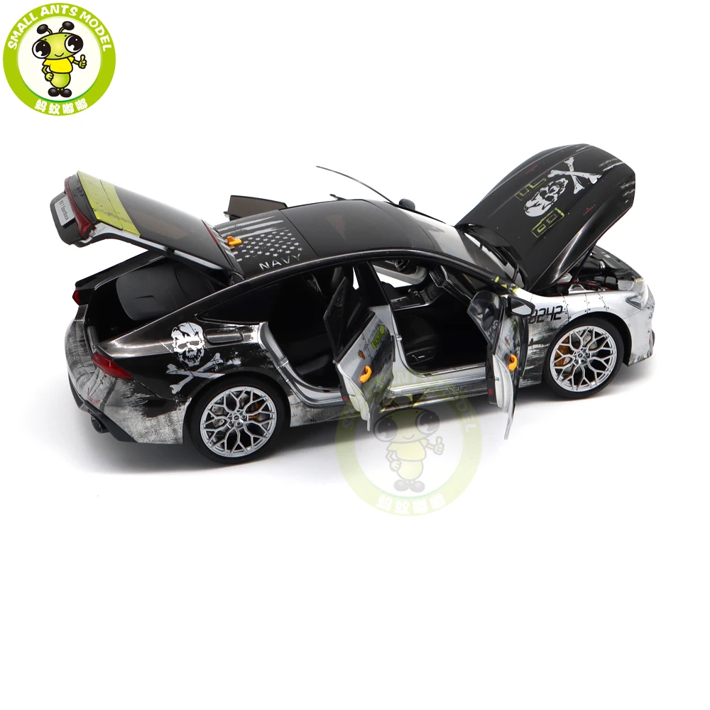 1/18 KengFai R S7 RS7 C8 Sportback 2021 F14 Jolly Rogers Diecast Model Toy Car Gifts For Father Friends