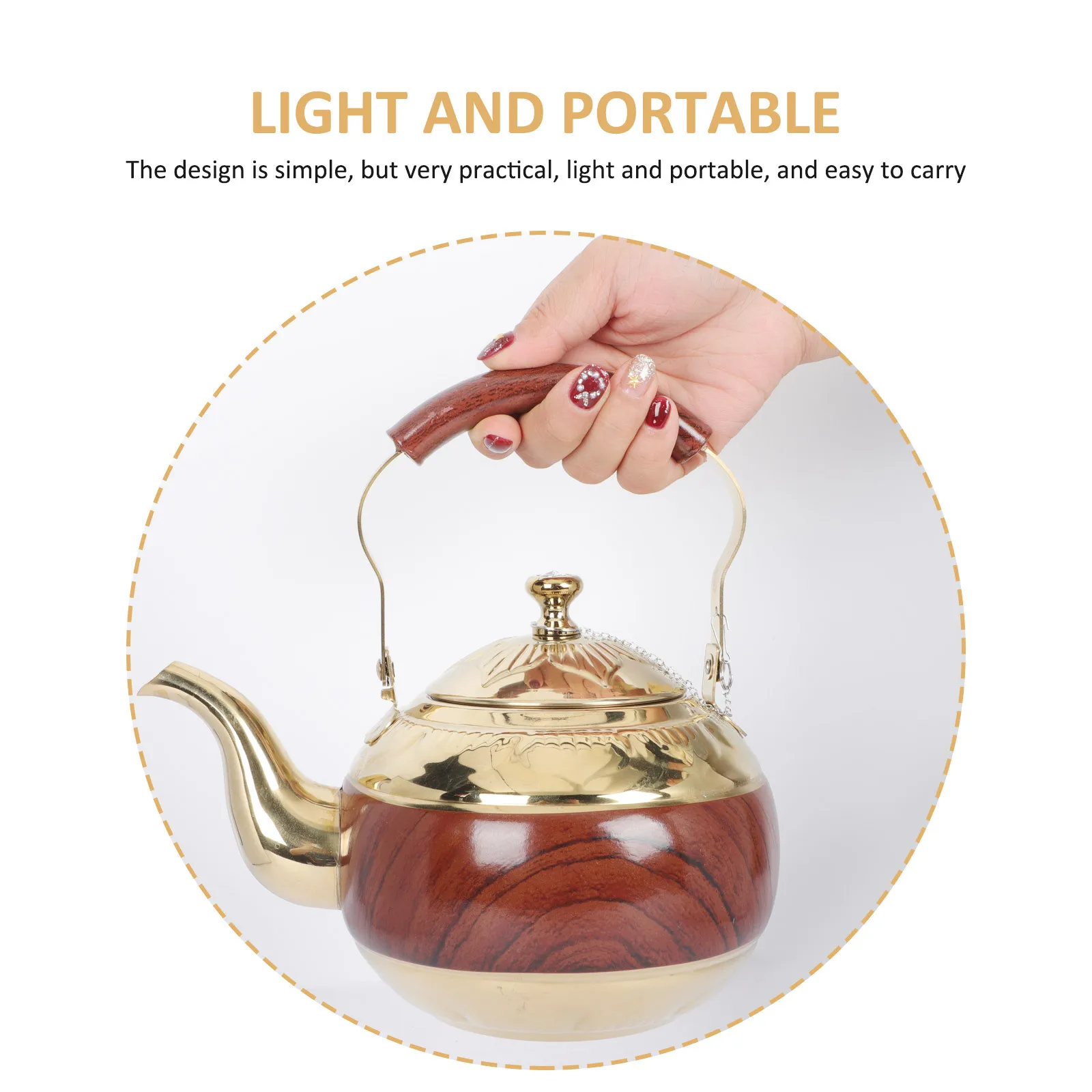 

Stainless Steel Tea Large Capacity Water Boiling Pot For Stovetop Coffee Kettle Portable Heating Kettle Kitchen Barware