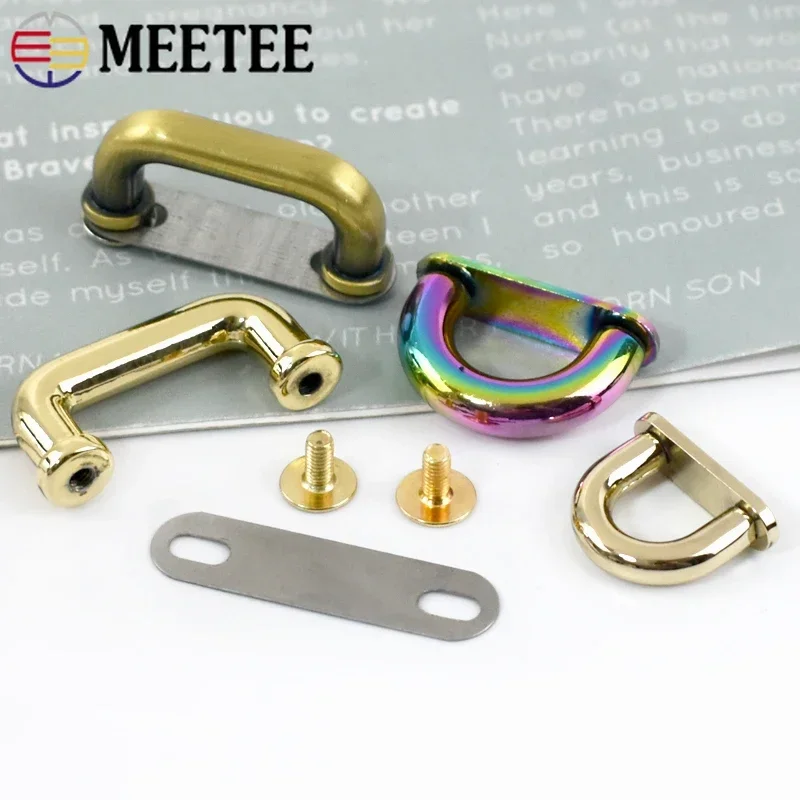 Detachable D Ring Buckles for Bag Metal Arch Bridge Connector Clasp belt Strap Hanger Hooks DIY Leather Craft Repair Accessories