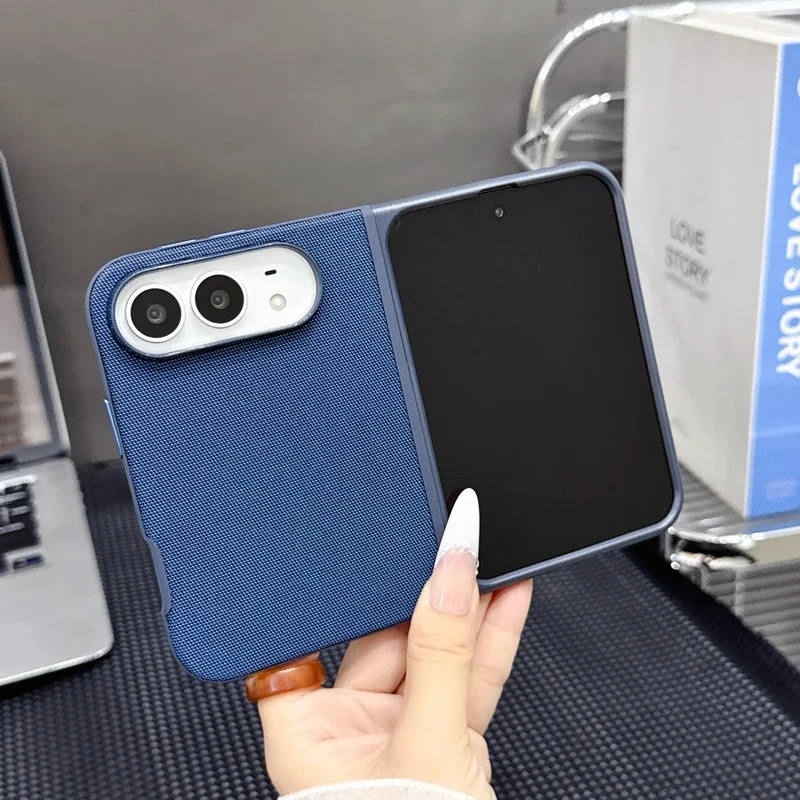 Original Technology Woven Magnetic Case For iPhone Duo Fold Fundas For Magsafe Wireless Charger Official Cover