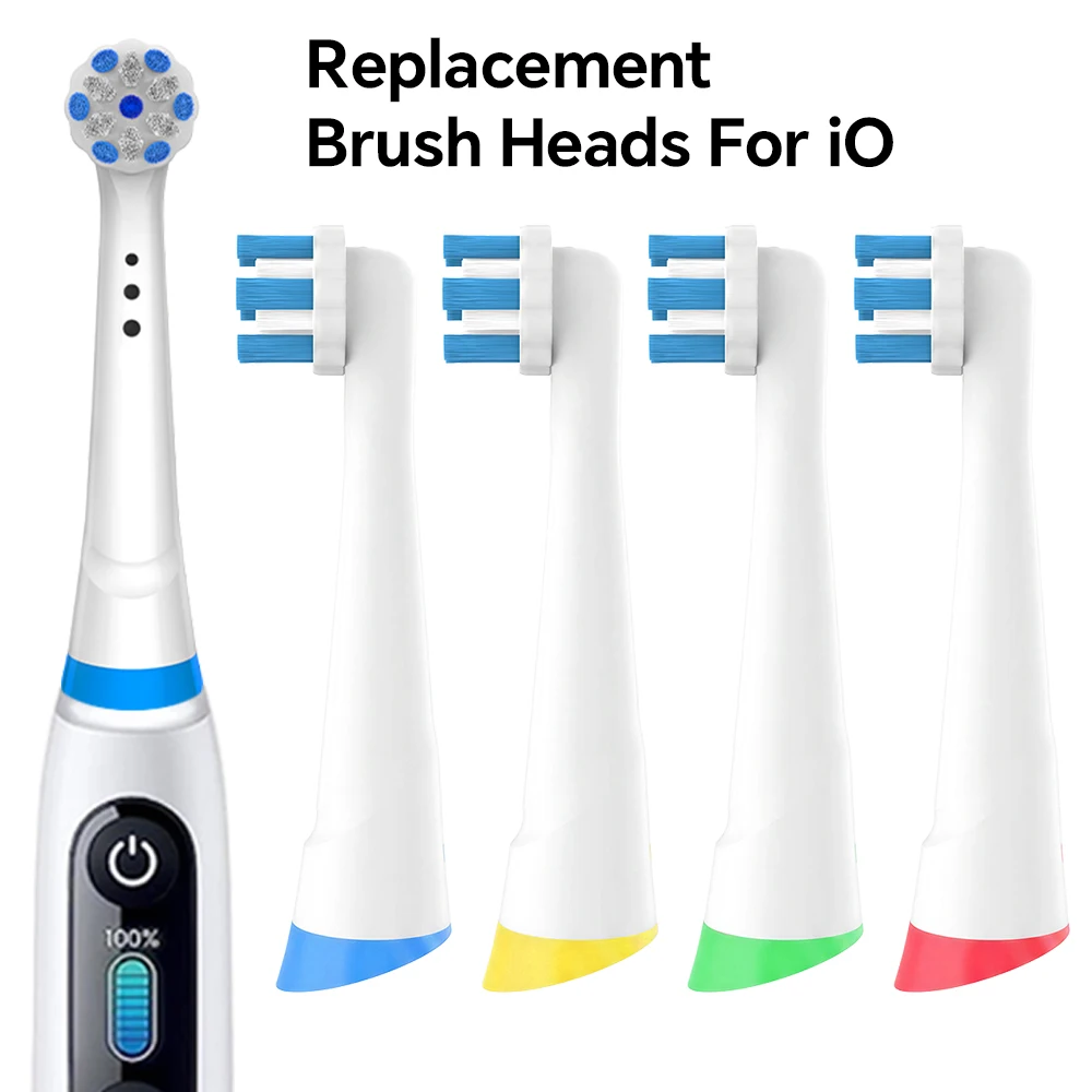 Cabeçotes de Escova Rotativos de Substituição Compatíveis com Escovas de Dentes Elétricas Oral B iO Séries 2/3/4/5/6/7/7G/8/9/10 (4/8/12 Unidades)