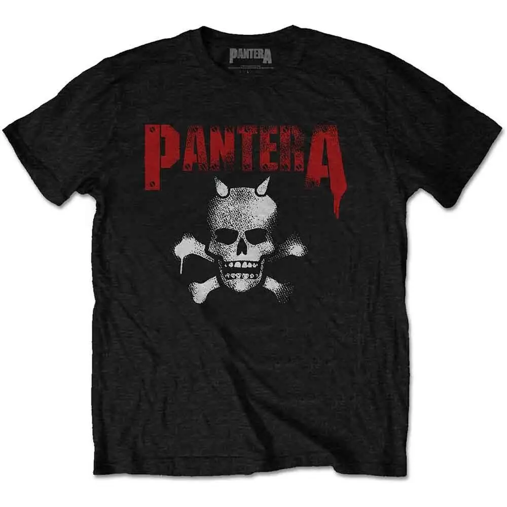 Pantera 'Horned Skull Stencil' T shirt NEW OFFICIAL