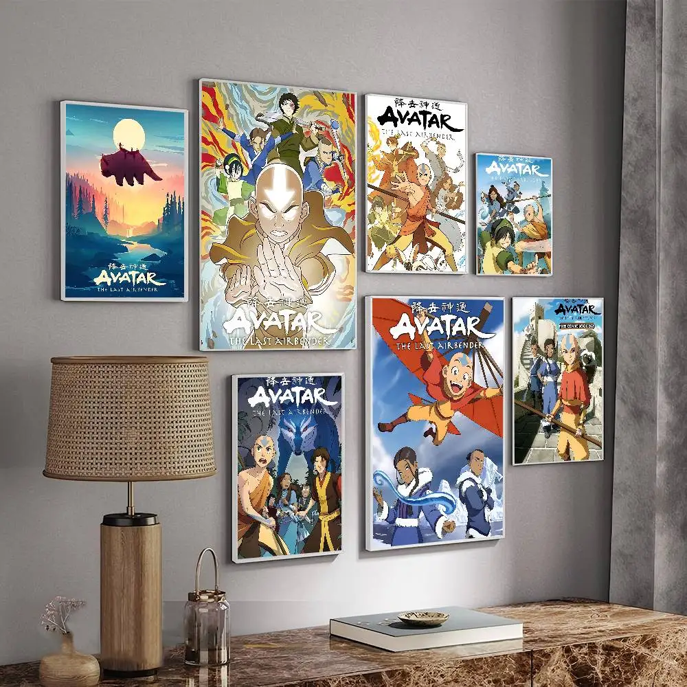 A-AvatarS The Last A-Airbender Anime Movie Sticky Posters Retro Kraft Paper Sticker Room Bar Cafe Aesthetic Art Wall Painting