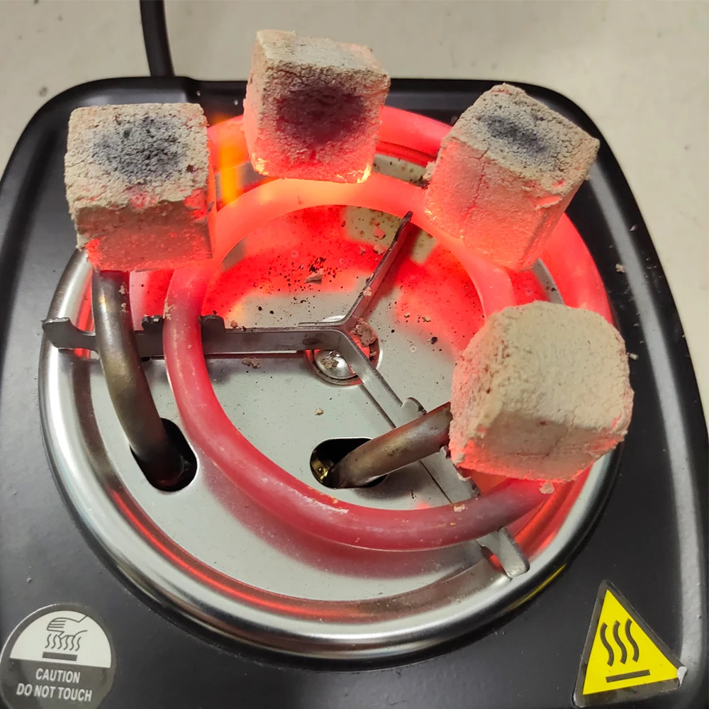 خمسة سرعات وضع التدفئة التلقائي درجة حرارة ثابتة وحماية الحرارة الزائدة النرجيلة موقد فحم الفحم الموقد لوحة ساخنة 500 واط