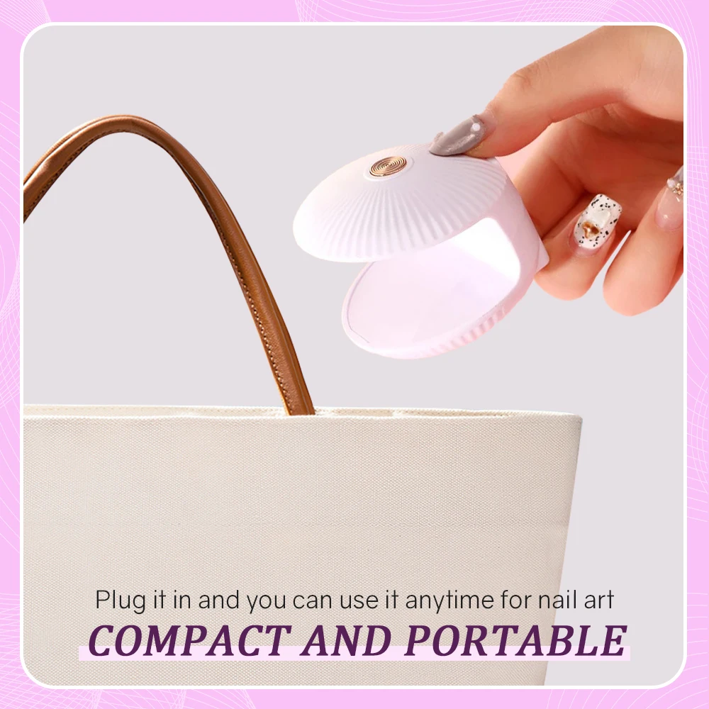 Mini Portable Shell Nail Lamp Machine White USB Cable Phototherapy Lights Single Finger UV LED Nail Dryer Nails Art Tools