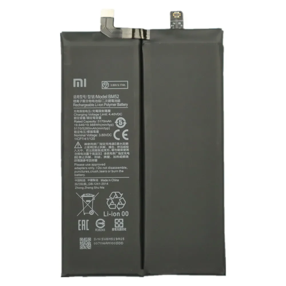 Neue bm52 5260 original batterie für xiaomi mi note 10 lite 10 lite/note 10 pro 10pro/cc9pro cc9 pro mah bateria batterie