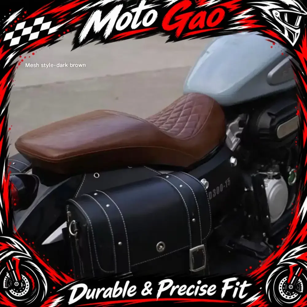【Precise Fit】Extended double seat cushion for QJMOTOR SRV 300, breathable and widened seat for Chinchillas 300 modified seats.