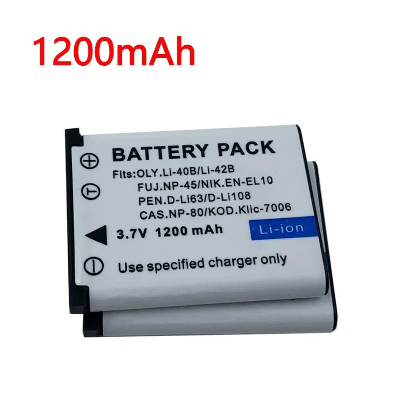 1200mAh Replacement Battery NP-45 FNP-45 NP-45A Camera Battery For Nikon EL10 battery S60 S80 S200 S210 S220 S230 S700