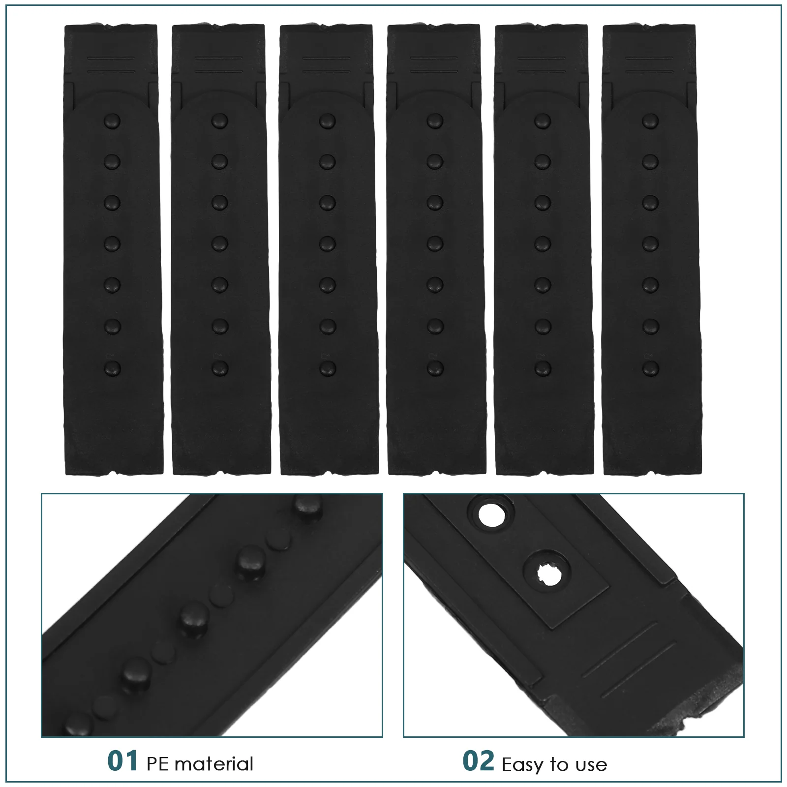 12 ชิ้น Snapback สายรัดหัวเข็มขัดปรับเบสบอลหมวกหมวกเปลี่ยน Extender ซ่อมพลาสติก PE เหมาะกับหมวกส่วนใหญ่สีดํา