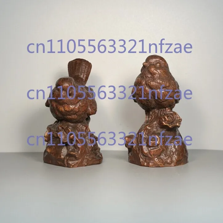 

Китай самшит, резная изысканная статуя сороки, домашний декор, фигурки, пара