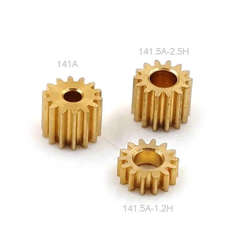 

14Z 0.2M brass Pinion 3.2mm Diameter 14 Teeth 1.5mm Hole 1.2mm/ 2.5mm Thickness Micro Copper Gear 141A 141.5A