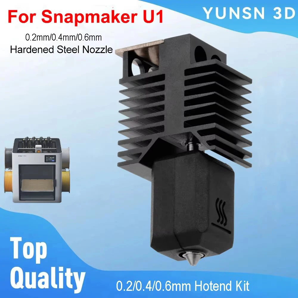 Hotend Kit For Snapmaker U1 High Quality Hardened Steel Hot End Kit For Snapmaker U1 0.2/0.4/0.6mm 3D Printer Replacement Parts