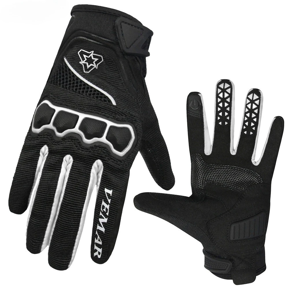 Motorcycle Gloves Men Summer Outdoor Anti Slip Wear Resistant Shockproof Dirt Bike Racing Riding Gloves for Motorcycle Scooter