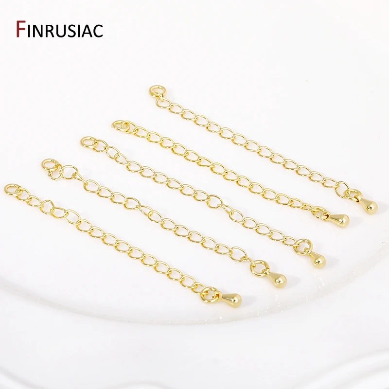 DIY Jewelry Making Accessories,14K Gold Plated Crimp End Beads,Lobster Clasp,Extender Tail Chains Wholesale