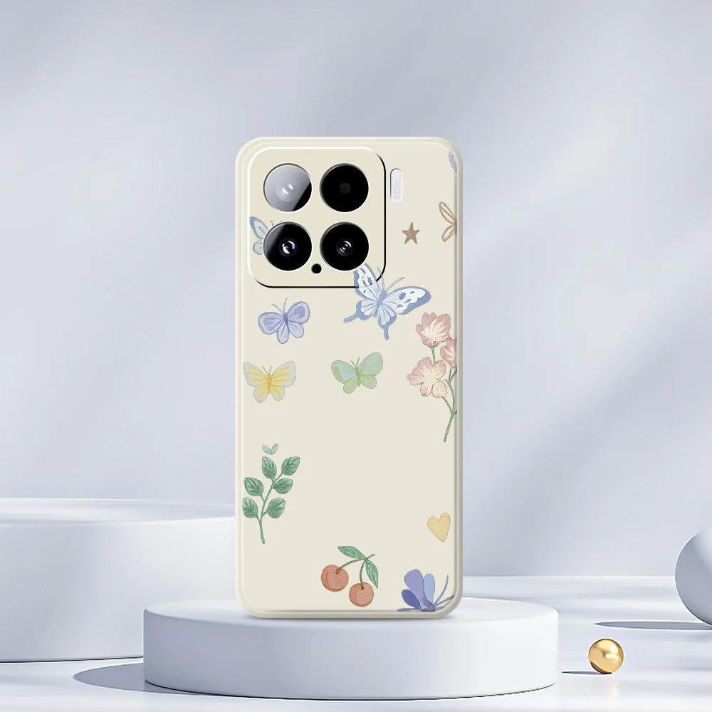 Custodia per telefono fiore farfalla fresca per Xiaomi Mi 15 Ultra Mi 14T 13T 11T Pro Cover per Xiaomi Mi 13T Pro Mi 11T Pro Custodia in silicone