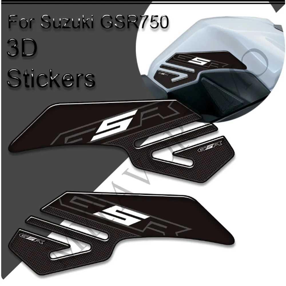 

Motorcycle Tank Pad Side Grips Protection Stickers Decals Fuel Oil For Suzuki GSR 600 750 GSR600 GSR750