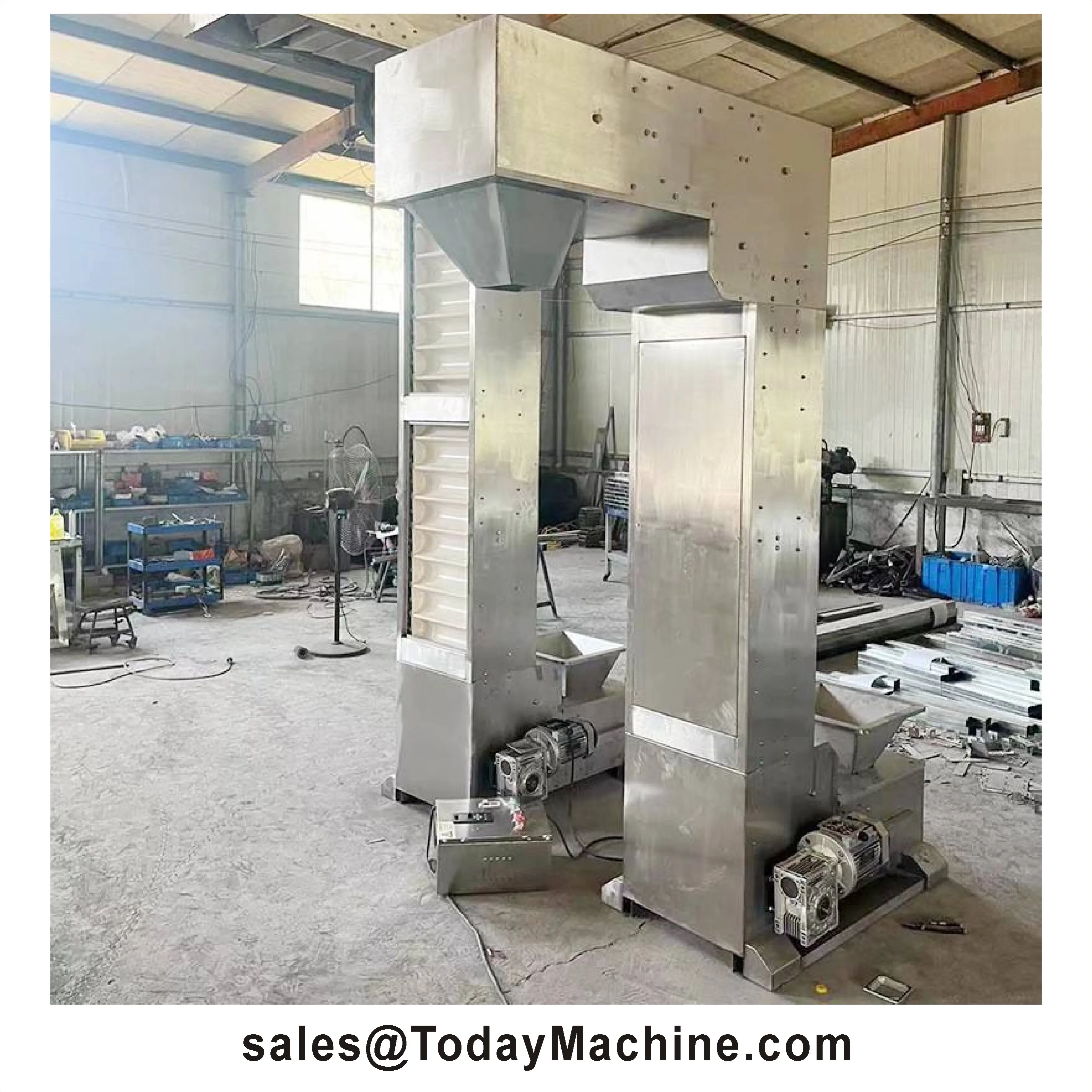 Z-shaped Bucket Conveyor Touch Switch Washdown Slow Type Food Grade Nuts Conveyor Grain Z Type Bucket Elevators for Carrot Seeds
