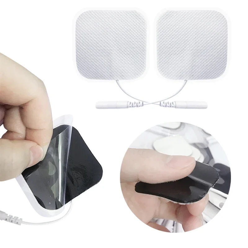 Coussinets d'électrodes de stimulateur musculaire, tampons de remplacement auto-adhésifs en tissu Non tissé en Gel pour Machine de thérapie numérique Tens, 10/20 pièces