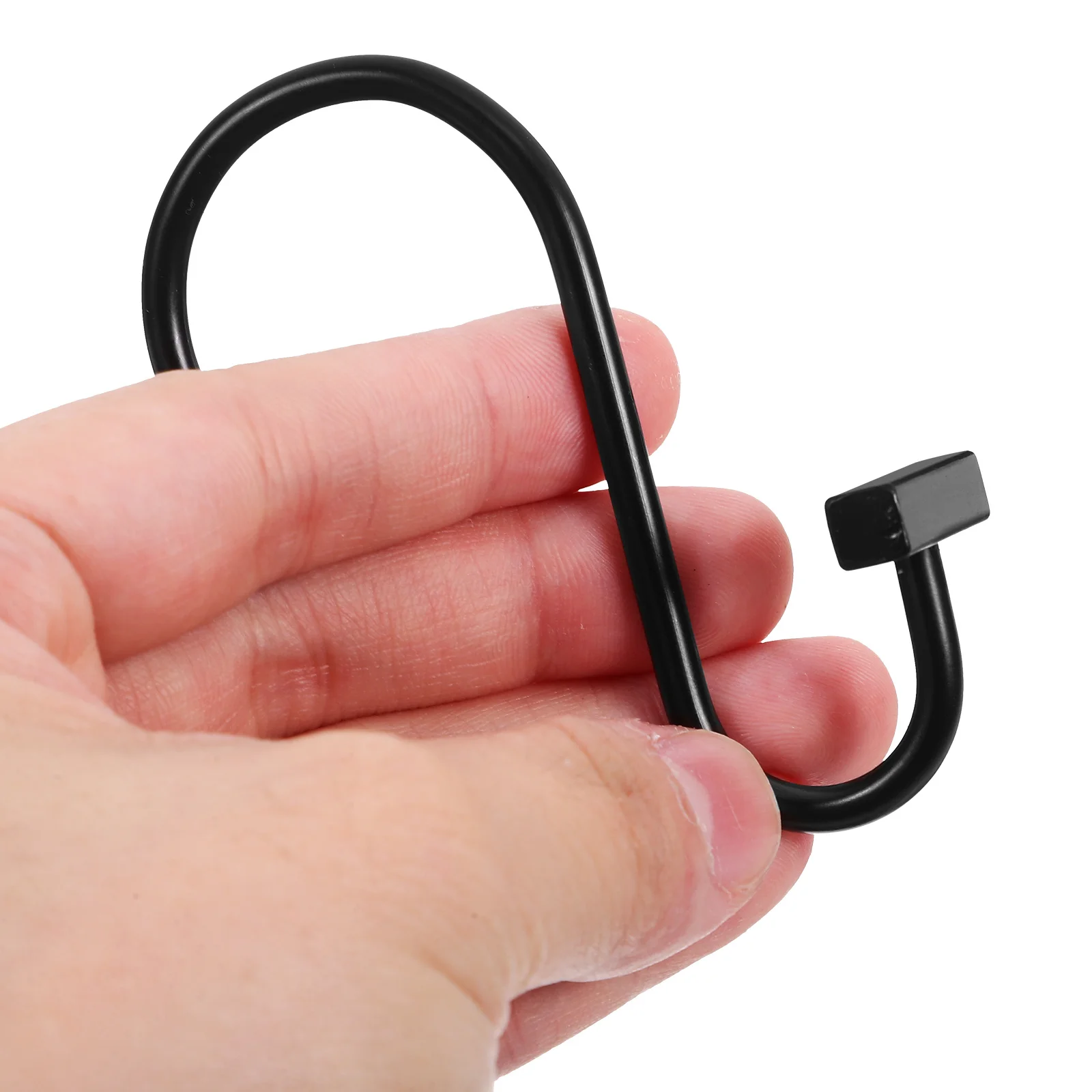 12 szt. Metalowych haczyków w kształcie litery S do zasłon prysznicowych, do drążków wannowych, przesuwnych wieszaków na zasłony, dekoracyjne haczyki do użytku domowego.