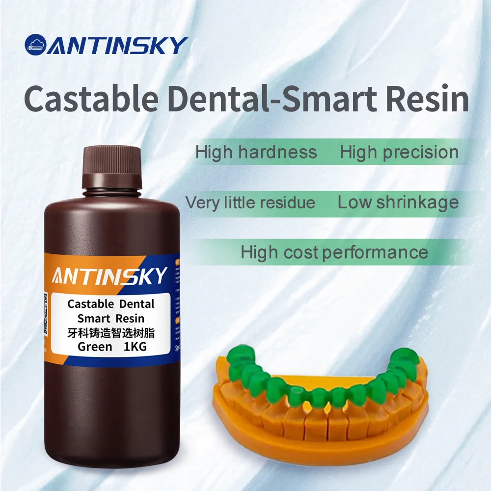 Żywica dentystyczna do drukarek 3D ANTINSKY, 1kg, szybkie utwardzanie, wysoka precyzja, do…